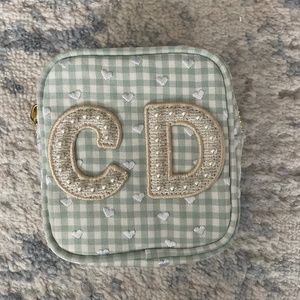 SCL Stoney Clover Lane Mini Pouch w/ Pearl Letters - Sweet Summer Lush Heart